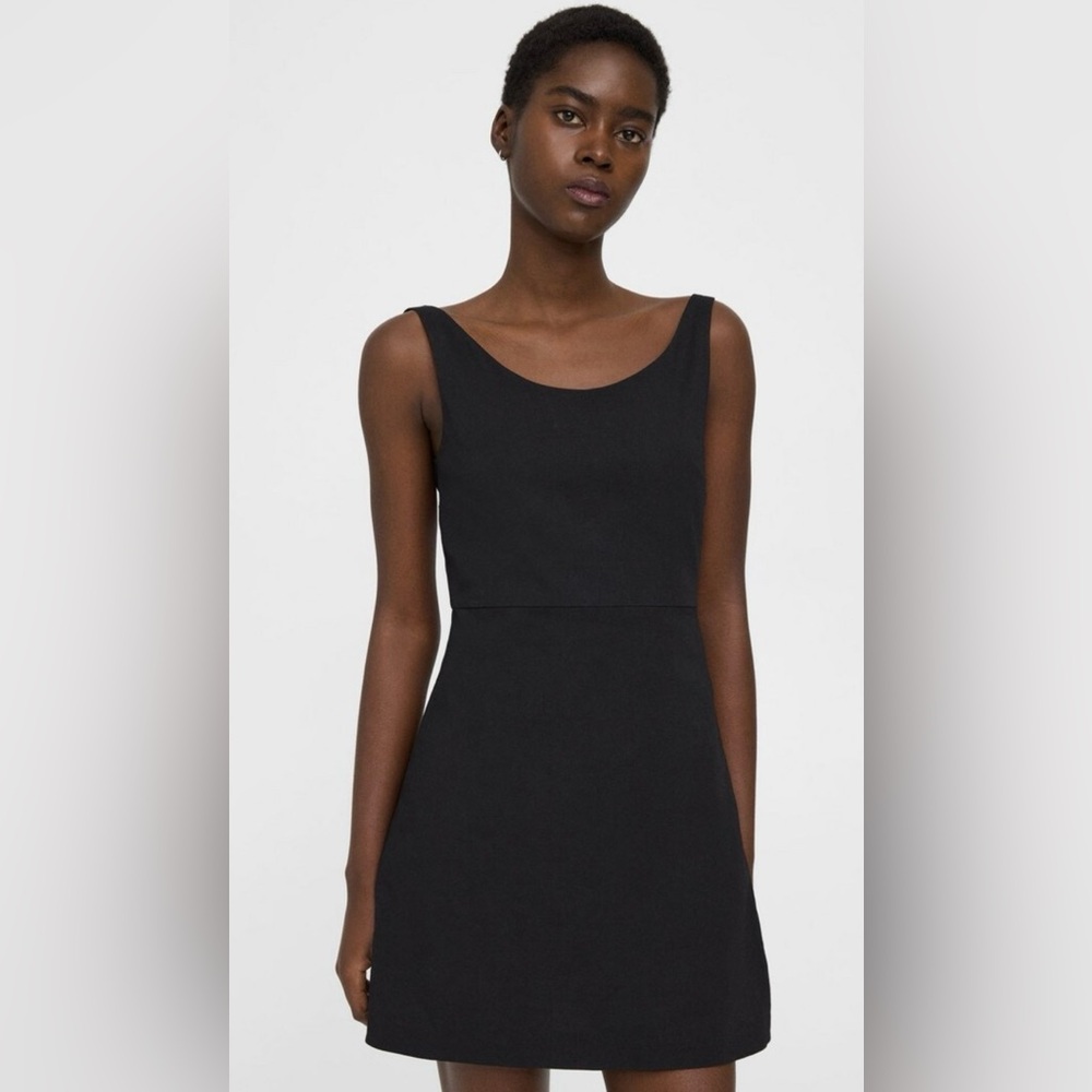 NWT Theory Ballerina Neckline Mini Dress in Good Linen